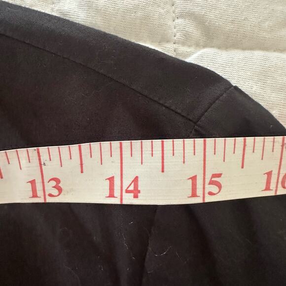 J PETERMAN Womens Shirt 10 Black Button Down 3/4 Sleeve Stretch Classic Career - Picture 9 of 9